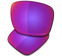 SAUCER Verres de rechange haut de gamme pour lunettes de soleil Oakley Holbrook Mix OO9384 | Holbrook Mix Low Bridge Fit OO9385 Lunettes de soleil haute défense - Soleil de minuit polarisé