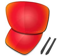 Saucer Verres de rechange haut de gamme pour lunettes de soleil Oakley Jupiter Squared OO9135 haute définition - Rouge feu polarisé