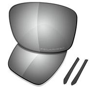 Saucer Verres de rechange haut de gamme pour lunettes de soleil Oakley Jupiter Squared OO9135 High Defense - Métal chromé polarisé