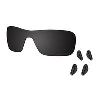 Saucer Verres de rechange haut de gamme pour lunettes de soleil Oakley Turbine Rotor OO9307 haute définition - Noir carbone polarisé