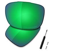 SAUCER Verres de rechange haut de gamme pour lunettes de soleil Oakley TwoFace OO9189 | TwoFace Low Bridge Fit OO9256 - Vert jade polarisé