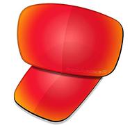 Saucer Verres de rechange haut de gamme pour lunettes de soleil Oakley Vilebrequin OO9239 High Defense - Rouge feu polarisé