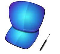SAUCER Verres de rechange haut de gamme, tournevis T4 et vis pour lunettes de soleil Oakley TwoFace XL OO9350 High Defense - Bleu glacier polarisé
