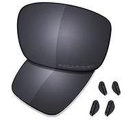 Saucer Verres de rechange haute définition pour lunettes de soleil Oakley Drop Point OO9367 - Bouclier noir polarisé