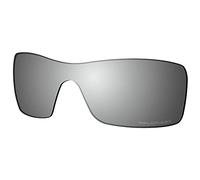 Saucer Verres de rechange pour lunettes de soleil Oakley Batwolf OO9101, Métal chromé polarisé, Taille unique