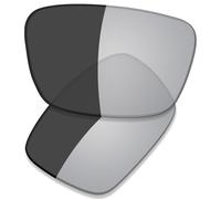 Saucer Verres de rechange pour lunettes de soleil Oakley Fuel Cell OO9096, Gris photochromique anti lumière bleue non polarisée, taille unique