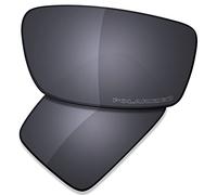 SAUCER Verres de rechange pour lunettes de soleil Oakley Gascan OO9014, Bouclier noir polarisé, Taille unique
