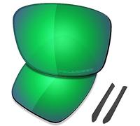 SAUCER Verres de rechange premium et coussinets d'oreille pour lunettes de soleil Oakley Jupiter Squared OO9135, Polarisé Vert Jade, Taille unique