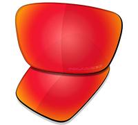 Saucer Verres de rechange premium pour lunettes de soleil Oakley Fuel Cell OO9096, High Defense - Rouge feu polarisé., Taille unique
