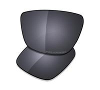 Saucer Verres de rechange premium pour lunettes de soleil Oakley Sylas XL OO9448, Bouclier noir polarisé, taille unique