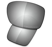 Saucer Verres de rechange premium pour lunettes de soleil Oakley Turbine OO9263 haute définition - Métal chromé polarisé