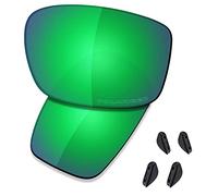 SAUCER Verres et plaquettes de nez de rechange de qualité supérieure pour lunettes de soleil Oakley Straightlink OO9331 | Straightlink Low Bridge Fit OO9336, Vert jade polarisé, Taille unique