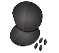 Saucer Verres et plaquettes de nez de rechange pour lunettes de soleil Oakley Clifden OO9440, Haute défense - Noir carbone polarisé, taille unique