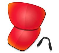 Saucer Verres et plaquettes de nez de rechange pour lunettes de soleil Oakley Split Shot OO9416, High Definition - Fire Red Polarized, taille unique