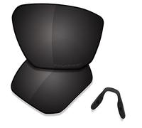 Saucer Verres et plaquettes de nez de rechange pour lunettes de soleil Oakley Targetline OO9397, Noir carbone polarisé, taille unique