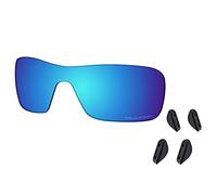 Saucer Verres et plaquettes de nez de rechange pour lunettes de soleil Oakley Turbine Rotor OO9307, Bleu glacier polarisé, taille unique