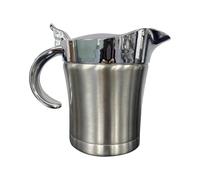 Saucière avec couvercle - 450 ml en acier inoxydable double couche | Bol de service isotherme, couvercle à charnière pour sauce chaude, crème et table à manger