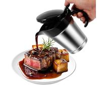 Saucière avec couvercle - Serveur acier inoxydable de 450 ml | Marmite pour servir la sauce | Support pour condiments pour sauce de table | acier inoxydable pour buffet, salade, restauration