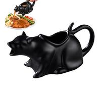 Saucière Chat Qui Vomit, 250ML Pichet Sauce Chat avec Bec Verseur & Anses