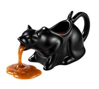Saucière Chat Qui Vomit, Pichet Sauce Céramique En Forme Chat Avec Handle | Drôle Pichet Sauce Céramique Chat Qui Vomit, Saucière Chat Handle En Queue Recourbée Facile À Verser, Pour Salade Lait Crème