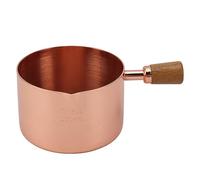 Saucière de Cuisine, Saucière Professionnelle en Acier Inoxydable 304, avec Poignée pour la Cuisine, Banquet, Pique-nique en Plein Air, Mesure Précise, Banquet de Cuisine, Pique-nique(Or Rose XL)