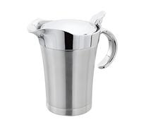 Saucière élégante, pot de service de grande capacité, récipient en acier inoxydable de 13 cm avec fonction verseur, vaisselle de dîner, pelle à sauce au design élégant, accessoire de cuisine pour la