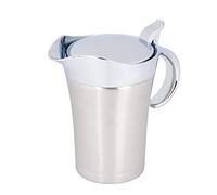 Saucière en Acier Inoxydable Isolation Thermique Double Paroi Sauce Saucière Table à Manger Sauce Pichet avec Couvercle Idéal Saucière Pot pour Sauce, Crème, Custard(Large 750ml)
