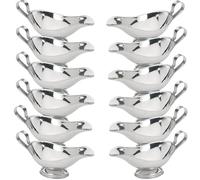 Saucière en acier inoxydable - Pelle à sauce élégante avec base Gadroon et rebord facile à verser - Saucière en métal durable pour sauce, vinaigrettes, sirops et condiments - Passe au lave-vaisselle