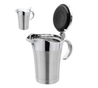 Saucière en acier inoxydable - Pichet à crème isolé de 750 ml, pichet à sauce à double paroi, monté sur couvercle | Dîner familial Table de ferme appartement Steak dinde Buffet maison Restauran