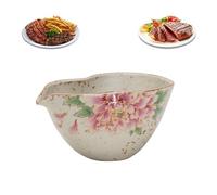 Saucière en céramique de style japonais, gobelets à sauce à motif floral, pichet à crème à café, bol à sauce, pot à vinaigrette, bouillon