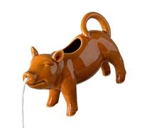 Saucière en céramique en forme de cochon - 50 ml - Pichet de service à | Poignée et bec large pour verser facilement la sauce, le sirop, le lait, la crème, le café et le chocolat