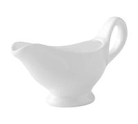 Saucière en céramique, plat de service en porcelaine blanche, pichets à sauce avec poignée ergonomique for vinaigrettes, lait, bouillon, crémier à café/443 (Color : Bianco, Size : 17X5X9.5CM)