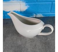 Saucière en porcelaine blanche, capacité de 532 ml, complément parfait à votre table de vacances