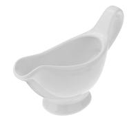 Saucière en Porcelaine Blanche Poignée pour Table | Céramique Sûre, Compatible Chaud et Froid, pour Huile D’olive et Vinaigre, Service Maison Hôtel