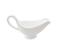 Saucière en porcelaine pour sauces, sauces et vinaigrettes - Volume : 250 ml - Design élégant - Grande poignée - Couleur : blanc