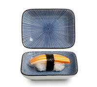saucière japonais Sendan Tokusa porcelaine, bleu, blanc 9,5 cm x 7 cm x 2,3 cm