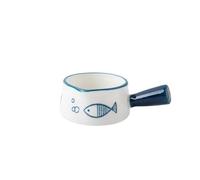 Saucière Mini pichet à lait avec poignée, pot sauce en céramique bouche pointue, récipient crème café(Blue)