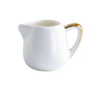Saucière Pichet à lait et café créatif avec poignée dorée, saucière en céramique for la maison(Petit)