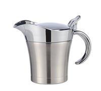 SaucièRe Porcelaine Acier Inoxydable Pichet à Sauce Thermique Pot à Lait avec Couvercle Sauce Pichet SaucièRe avec PoignéE Pichet à Sauce