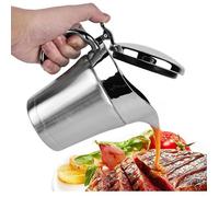 Saucière thermique en acier inoxydable : 450 ml Double isolation avec couvercle à charnière Pot à sauce, gobelet à sauce à double