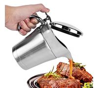 Saucière thermique en acier inoxydable 500 ml - Double isolation - Élégant - Argenté - Avec couvercle - Avec couvercle - Isolé