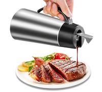 Saucière thermique en acier inoxydable 750 ml avec couvercle à rabat automatique, distributeur d'huile en acier inoxydable, bol à sauce, pot à sauce argenté, pot à sauce isotherme, gobelet à sauce