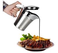Saucière Thermique En Acier Inoxydable à Double Paroi - Récipient à Sauce Isotherme Avec Couvercle Rabattable Et Anse - Pour Sauce Vanille, Sauce, Crème, Mayonnaise, Lait (450 ml)