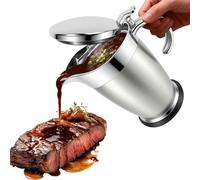 Saucière thermique en acier inoxydable avec Bec Verseur Anti-Gouttes, Grande Capacité 750ml, Saucière isotherme pour Restaurants, Buffets et Usage Domestique (Argenté)