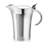 Saucière thermique en acier inoxydable de qualité supérieure, double isolation, élégante, argentée, parfaite pour les dîners, les fêtes (750 ml)