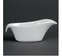 Lot de 6 saucières 85 ml en porcelaine blanche Blanc