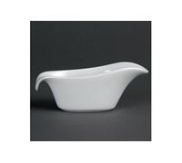 Lot de 6 saucières 85 ml en porcelaine blanche Blanc