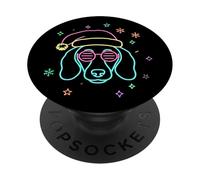 Saucisse de Chien Wiener avec Visage de Teckel PopSockets PopGrip Adhésif