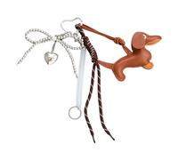 Saucisse Dog Course Des Porte-clés Keadchains Fashion Mélangers Pu Keychain Car Key Rings For Back Backback Decoration Bows Cortes Clés Corchets Sausage Pour Chien Chien Trèfle Charme Jolie Chaîne