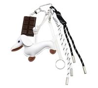 Saucisse Dog Course Keychains Chocolate Keycholders Pu Keychain Car Rings For Back Backback Decoration Chocolate Car Chain De Chariot Sausage Pour Chèque
